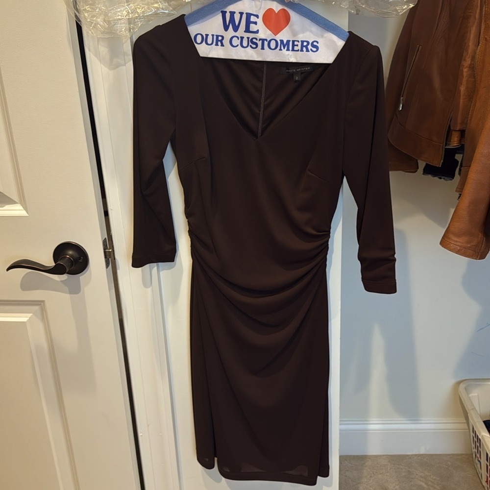 Dark Brown David Meister Dress